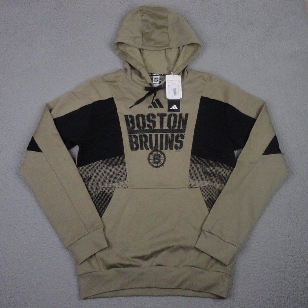 Boston Bruins Hoodie Mens Small Adidas Military Appreciation Salute To Service